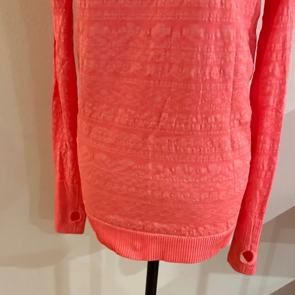 Lululemon sz 6 Rest Less Pullover Heathered Electric Coral NWOT new condition
